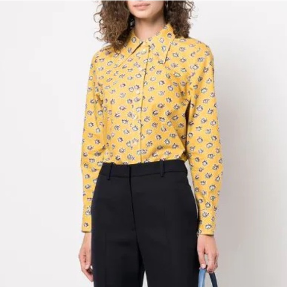 Tory Burch Garden Rose Poplin Shirt - Picture 3 of 16